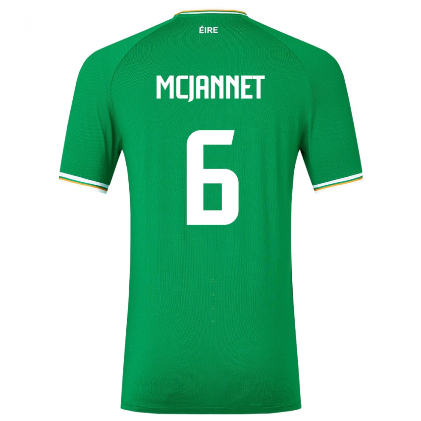 Niño Camiseta Irlanda Ed Mcjannet #6 Verde 1ª Equipación 24-26 La Camisa Argentina