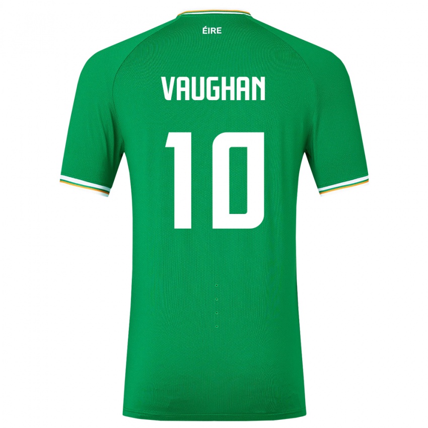 Niño Camiseta Irlanda Harry Vaughan #10 Verde 1ª Equipación 24-26 La Camisa Argentina