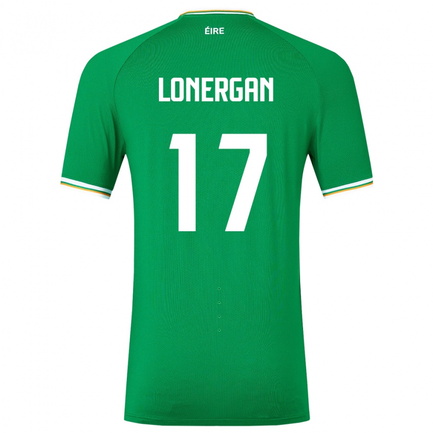 Niño Camiseta Irlanda Tom Lonergan #17 Verde 1ª Equipación 24-26 La Camisa Argentina