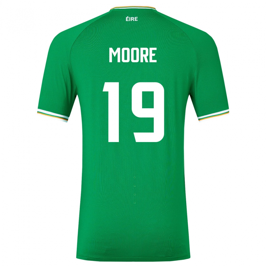 Niño Camiseta Irlanda Sean Moore #19 Verde 1ª Equipación 24-26 La Camisa Argentina