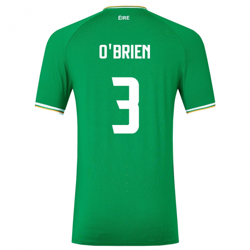 Niño Camiseta Irlanda Luke O'brien #3 Verde 1ª Equipación 24-26 La Camisa Argentina