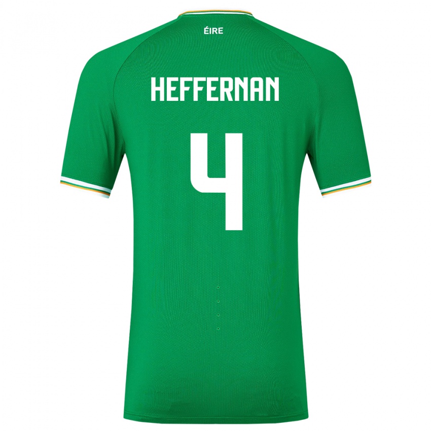 Niño Camiseta Irlanda Cathal Heffernan #4 Verde 1ª Equipación 24-26 La Camisa Argentina