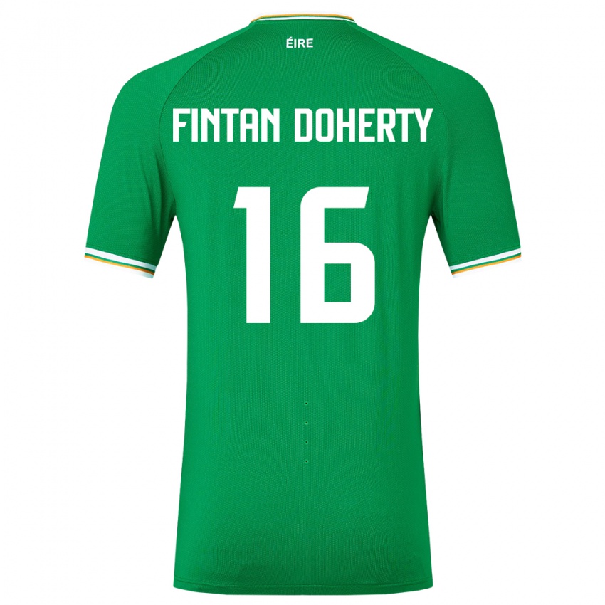 Niño Camiseta Irlanda Fintan Doherty #16 Verde 1ª Equipación 24-26 La Camisa Argentina