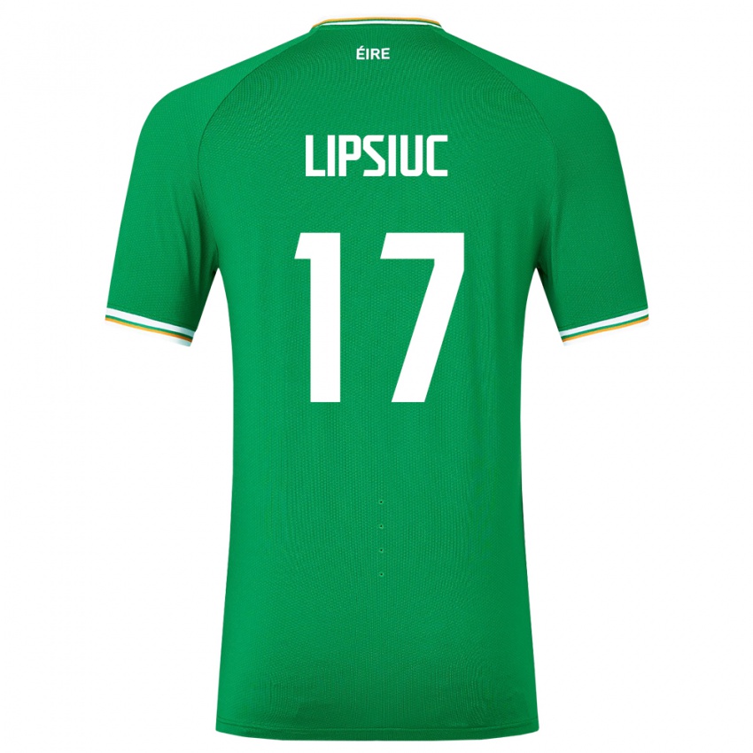 Niño Camiseta Irlanda Darius Lipsiuc #17 Verde 1ª Equipación 24-26 La Camisa Argentina