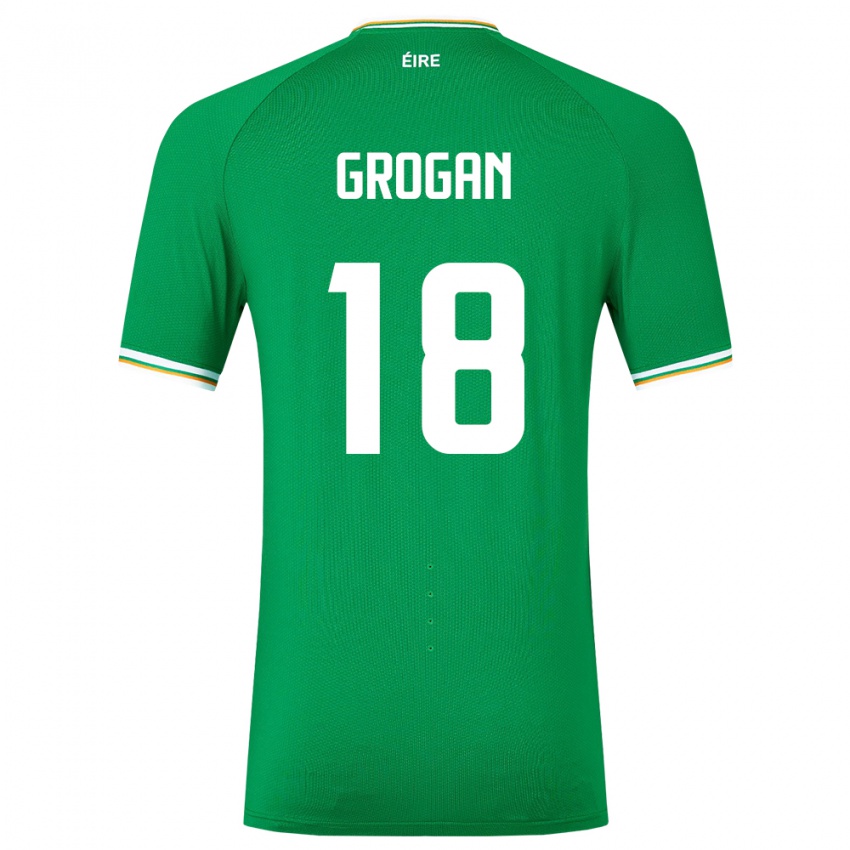 Niño Camiseta Irlanda Christy Grogan #18 Verde 1ª Equipación 24-26 La Camisa Argentina