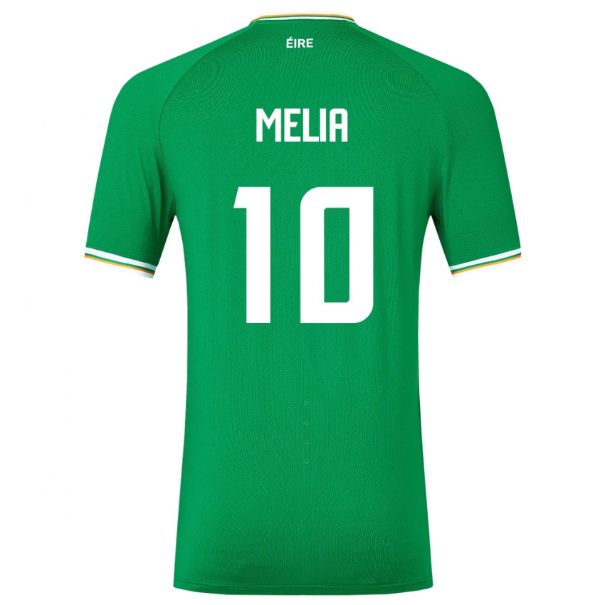 Niño Camiseta Irlanda Mason Melia #10 Verde 1ª Equipación 24-26 La Camisa Argentina