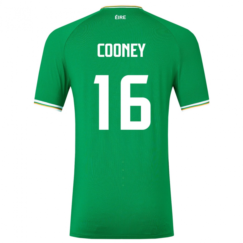 Niño Camiseta Irlanda Oisin Cooney #16 Verde 1ª Equipación 24-26 La Camisa Argentina