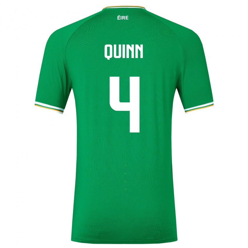 Niño Camiseta Irlanda Louise Quinn #4 Verde 1ª Equipación 24-26 La Camisa Argentina