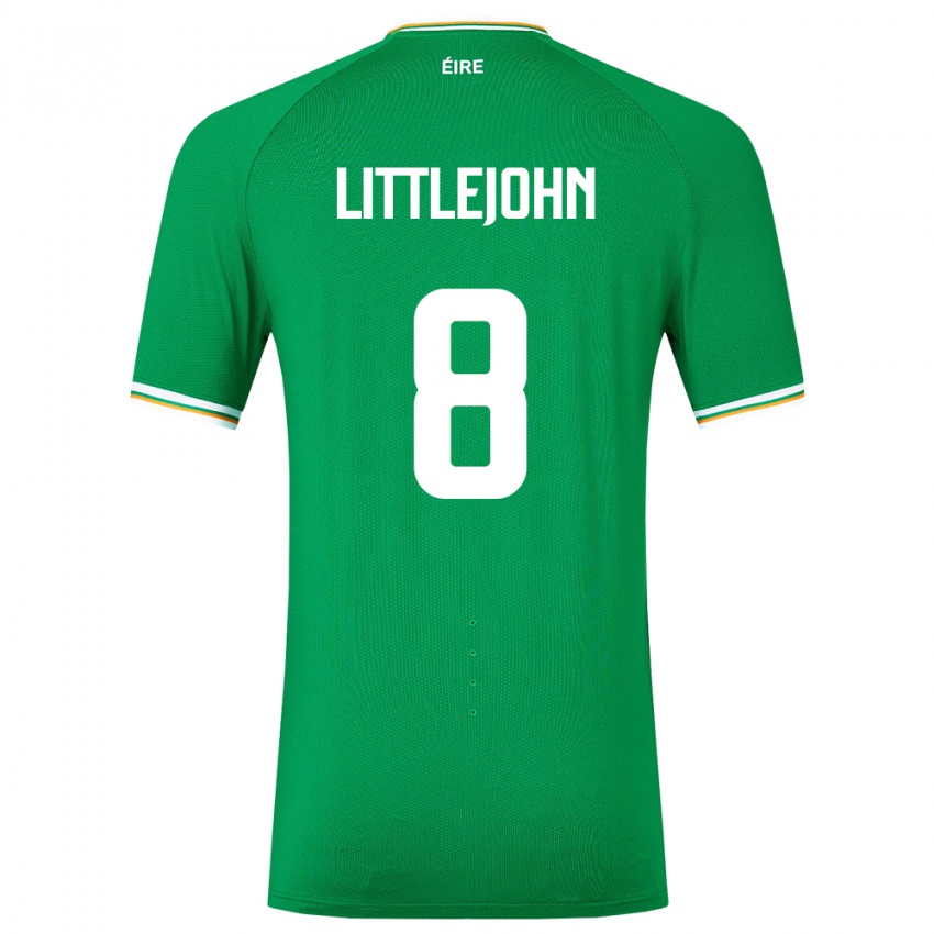 Niño Camiseta Irlanda Ruesha Littlejohn #8 Verde 1ª Equipación 24-26 La Camisa Argentina