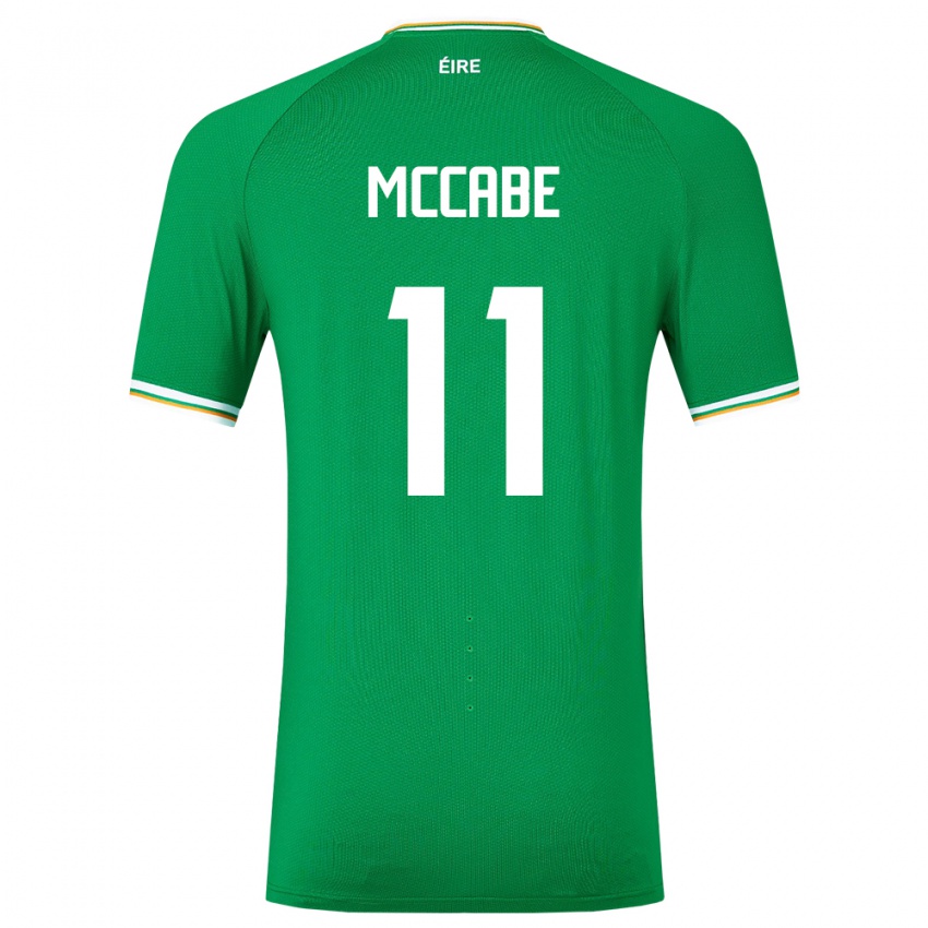 Niño Camiseta Irlanda Katie Mccabe #11 Verde 1ª Equipación 24-26 La Camisa Argentina