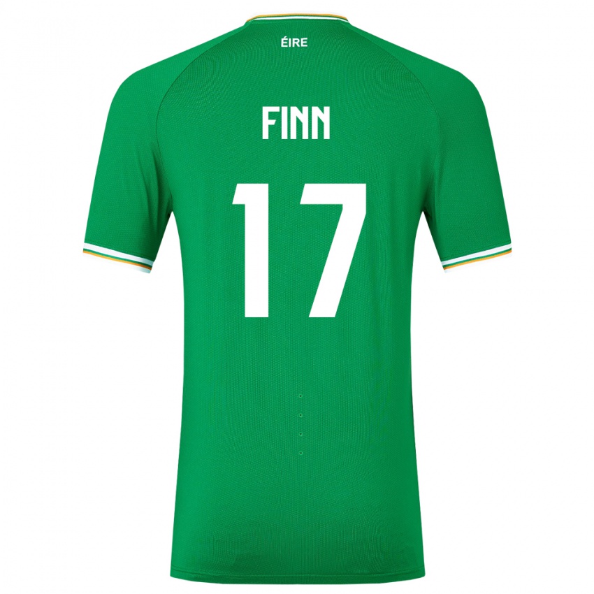 Niño Camiseta Irlanda Jamie Finn #17 Verde 1ª Equipación 24-26 La Camisa Argentina