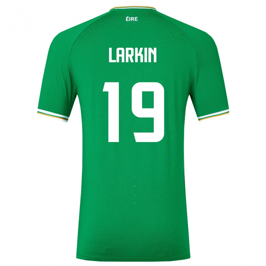 Niño Camiseta Irlanda Abbie Larkin #19 Verde 1ª Equipación 24-26 La Camisa Argentina