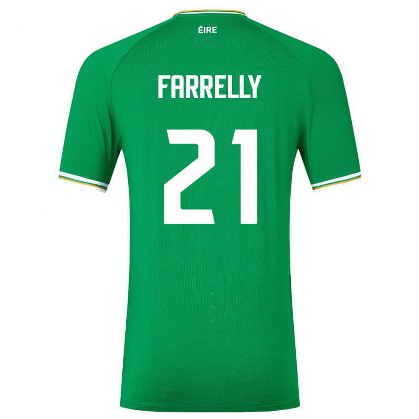 Niño Camiseta Irlanda Sinead Farrelly #21 Verde 1ª Equipación 24-26 La Camisa Argentina