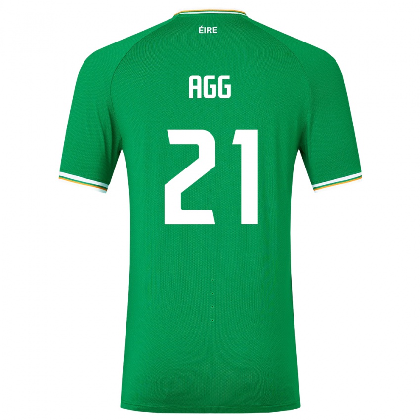 Niño Camiseta Irlanda Lily Agg #21 Verde 1ª Equipación 24-26 La Camisa Argentina