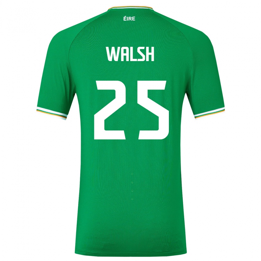 Niño Camiseta Irlanda Megan Walsh #25 Verde 1ª Equipación 24-26 La Camisa Argentina