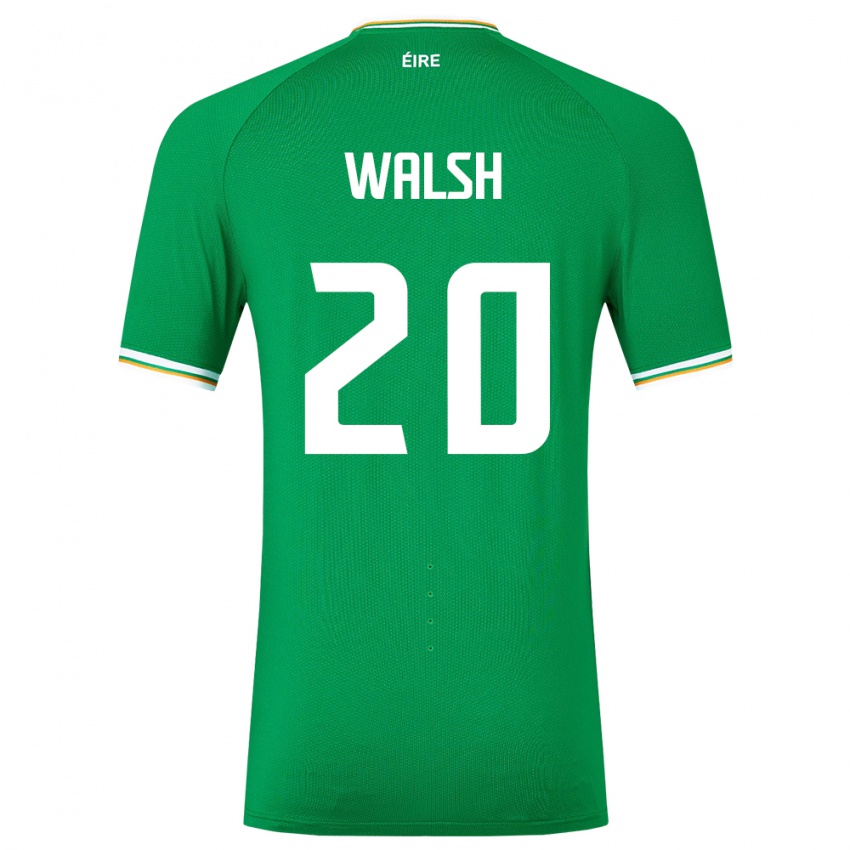 Niño Camiseta Irlanda Claire Walsh #20 Verde 1ª Equipación 24-26 La Camisa Argentina