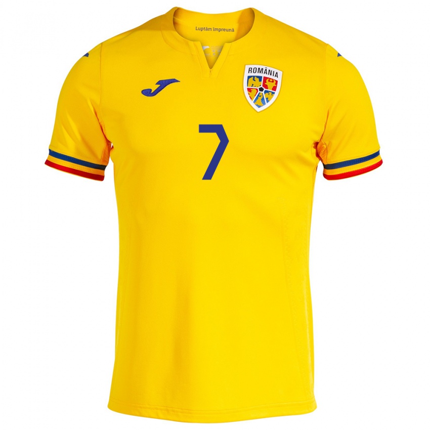 Niño Camiseta Rumania Ana Maria Stanciu #7 Amarillo 1ª Equipación 24-26 La Camisa Argentina