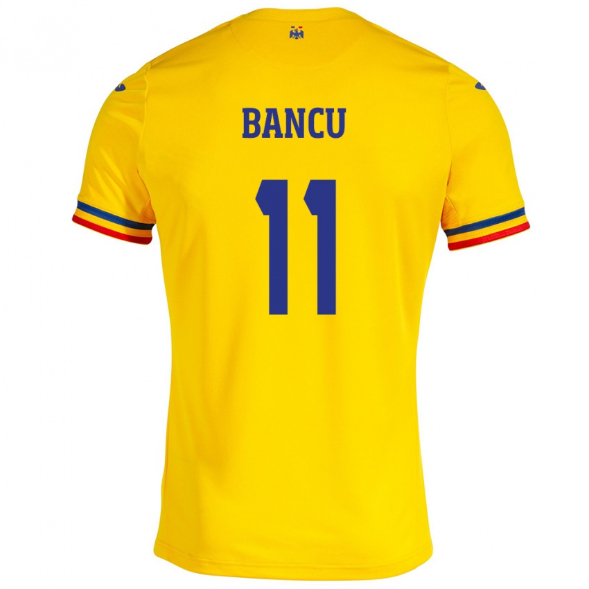 Niño Camiseta Rumania Nicuşor Bancu #11 Amarillo 1ª Equipación 24-26 La Camisa Argentina