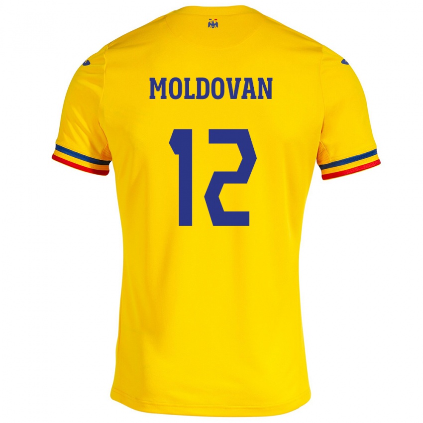 Niño Camiseta Rumania Horaţiu Moldovan #12 Amarillo 1ª Equipación 24-26 La Camisa Argentina