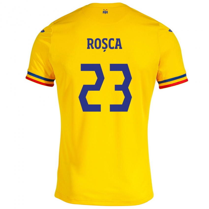 Niño Camiseta Rumania Alexandru Roșca #23 Amarillo 1ª Equipación 24-26 La Camisa Argentina