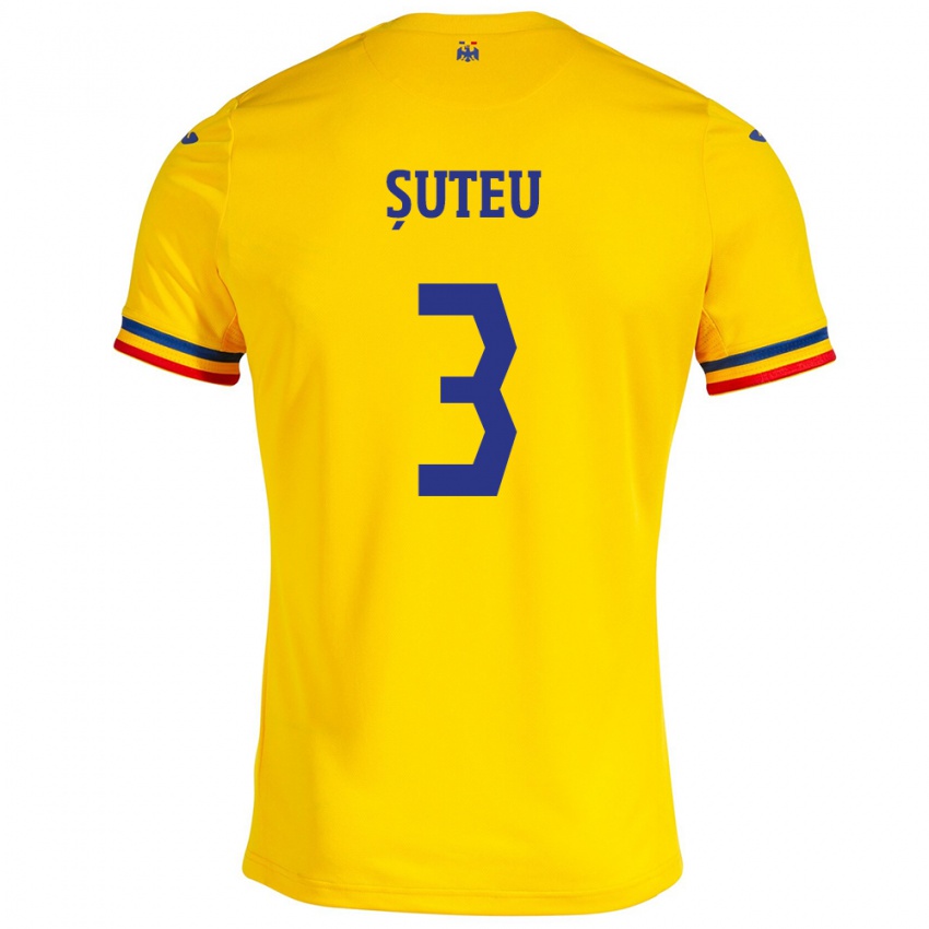 Niño Camiseta Rumania Alexandru Șuteu #3 Amarillo 1ª Equipación 24-26 La Camisa Argentina