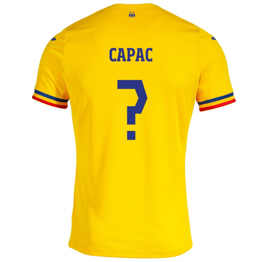 Niño Camiseta Rumania Alexandru Capac #0 Amarillo 1ª Equipación 24-26 La Camisa Argentina