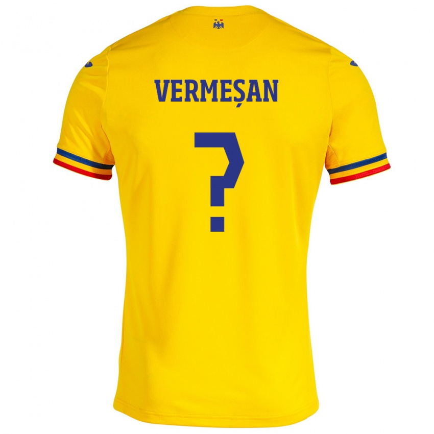 Niño Camiseta Rumania Ioan Vermeșan #0 Amarillo 1ª Equipación 24-26 La Camisa Argentina