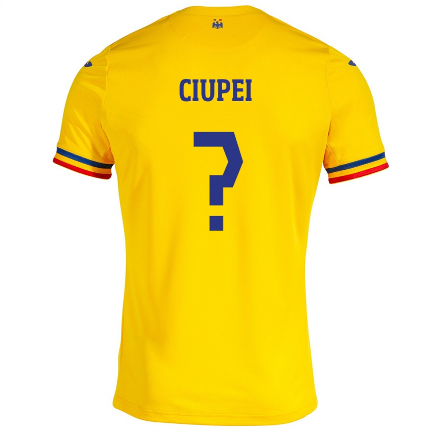 Niño Camiseta Rumania Paul Ciupei #0 Amarillo 1ª Equipación 24-26 La Camisa Argentina