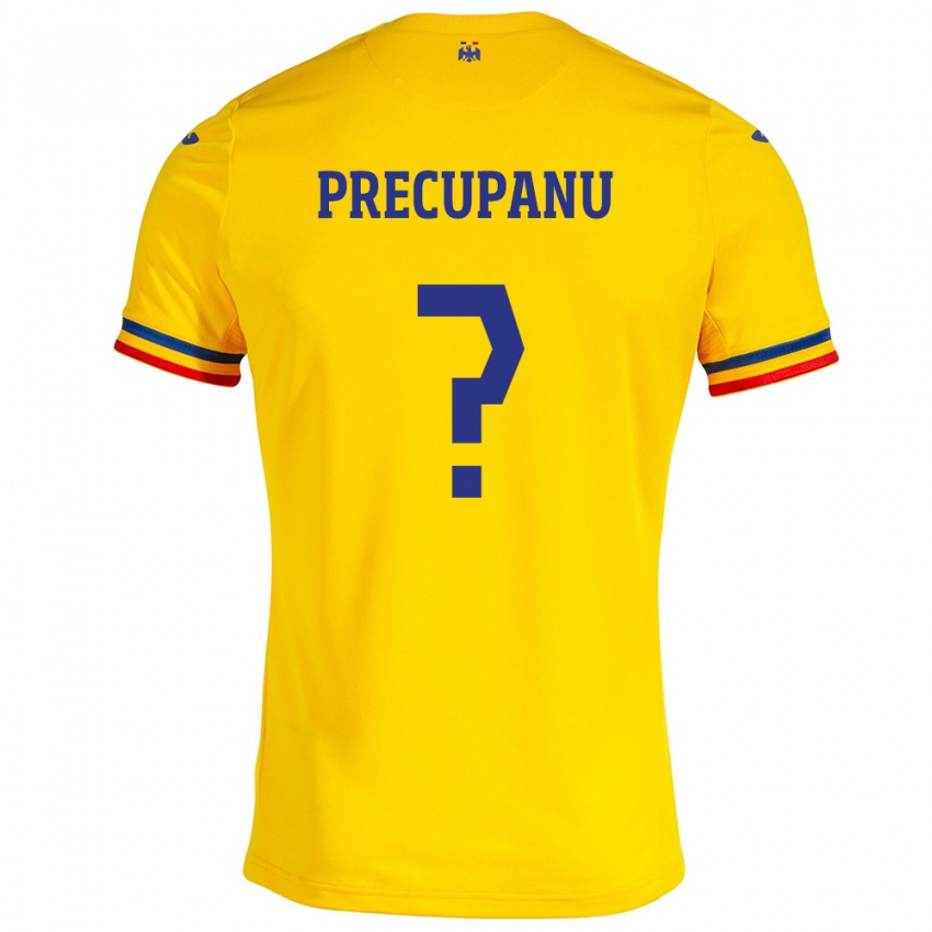 Niño Camiseta Rumania Stefano Precupanu #0 Amarillo 1ª Equipación 24-26 La Camisa Argentina