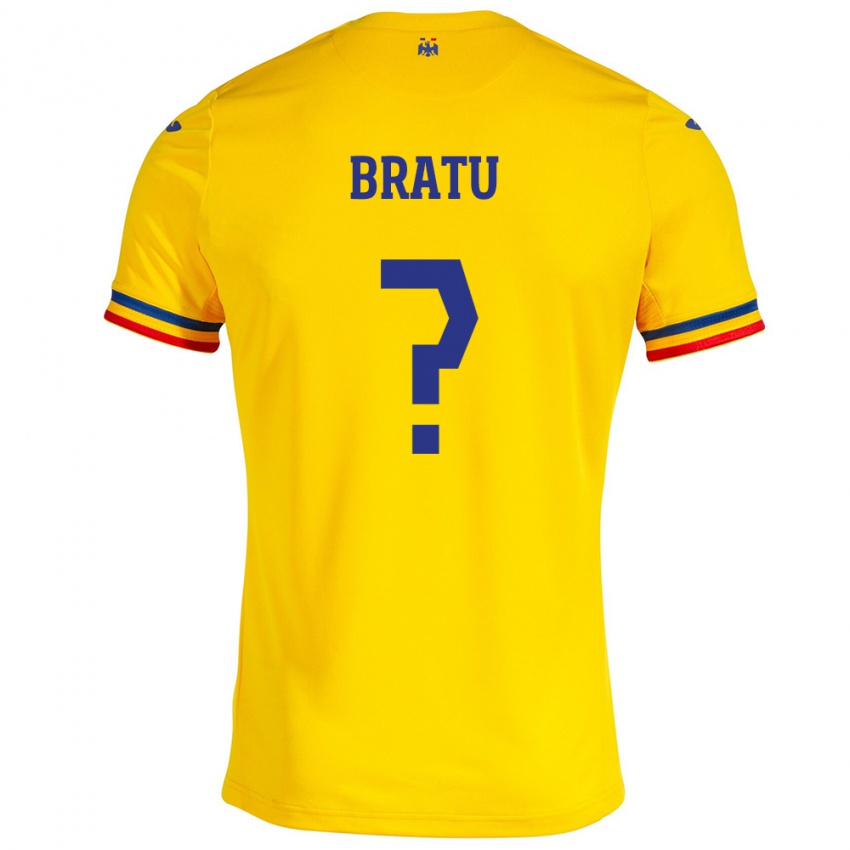 Niño Camiseta Rumania Antonia Bratu #0 Amarillo 1ª Equipación 24-26 La Camisa Argentina