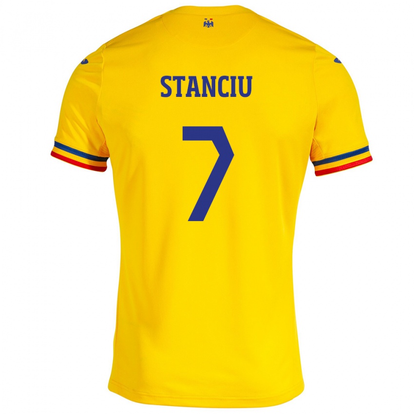 Niño Camiseta Rumania Ana Maria Stanciu #7 Amarillo 1ª Equipación 24-26 La Camisa Argentina