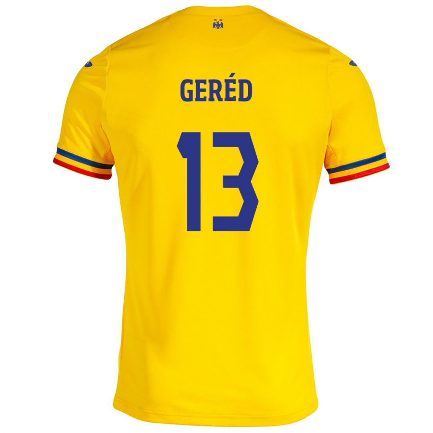 Niño Camiseta Rumania Erika Geréd #13 Amarillo 1ª Equipación 24-26 La Camisa Argentina