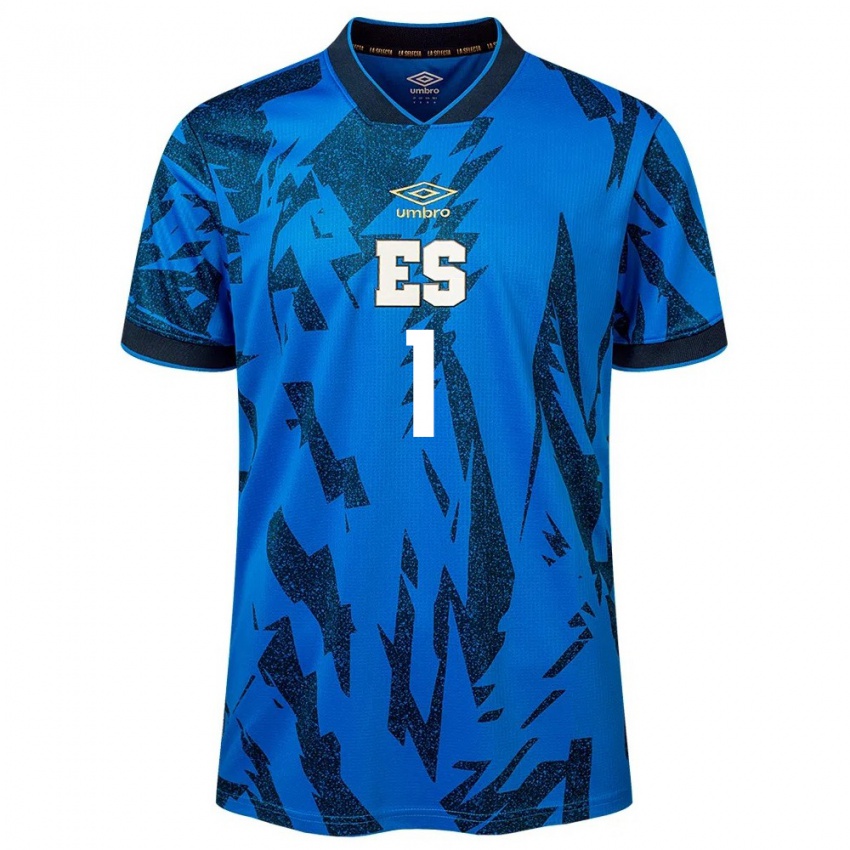 Niño Camiseta El Salvador Mario González #1 Azul 1ª Equipación 24-26 La Camisa Argentina