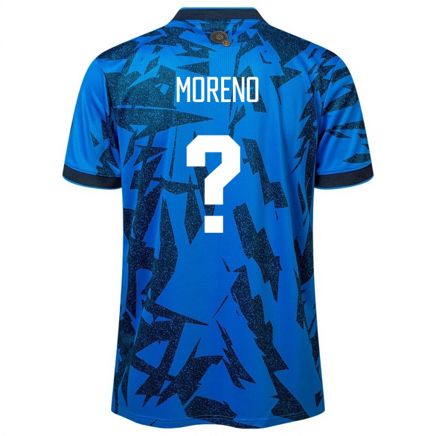 Niño Camiseta El Salvador Amando Moreno #0 Azul 1ª Equipación 24-26 La Camisa Argentina