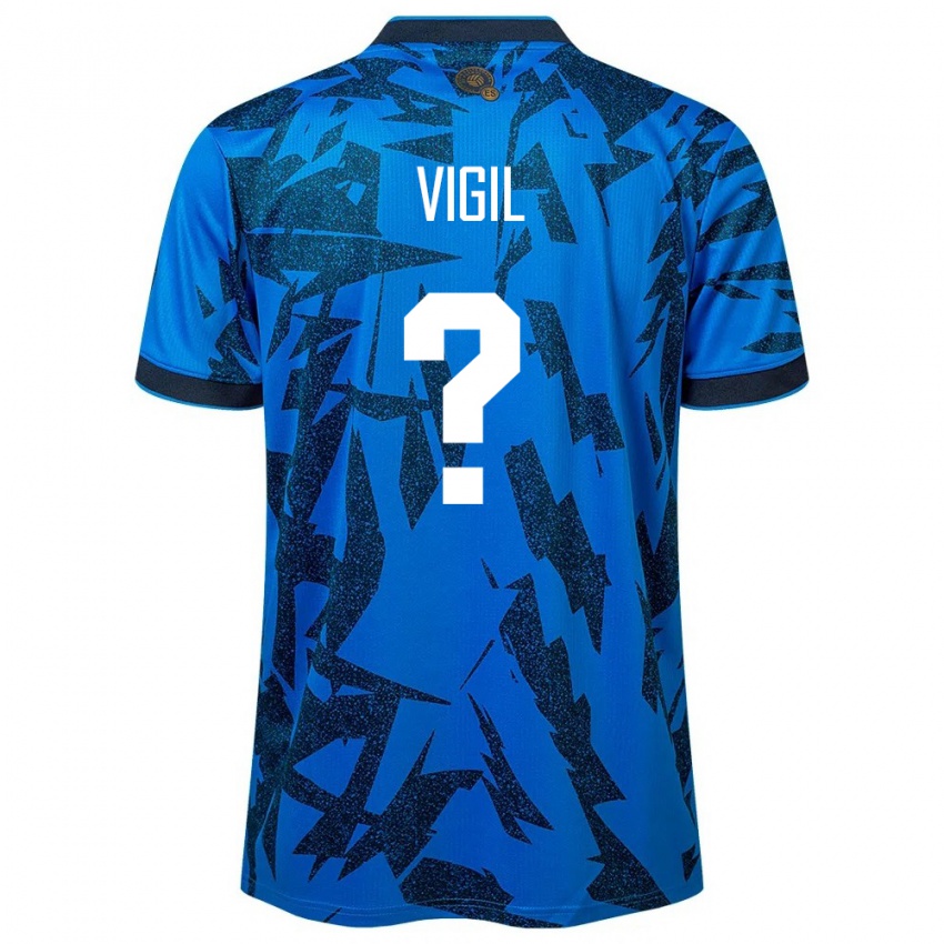Niño Camiseta El Salvador Eduardo Vigil #0 Azul 1ª Equipación 24-26 La Camisa Argentina