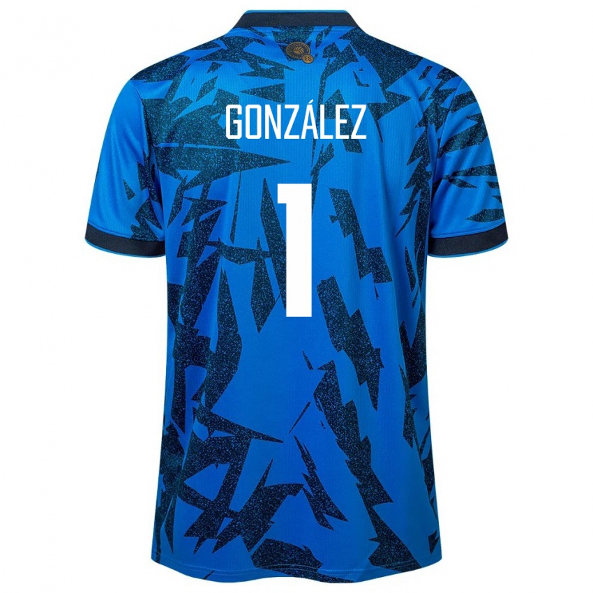 Niño Camiseta El Salvador Mario González #1 Azul 1ª Equipación 24-26 La Camisa Argentina