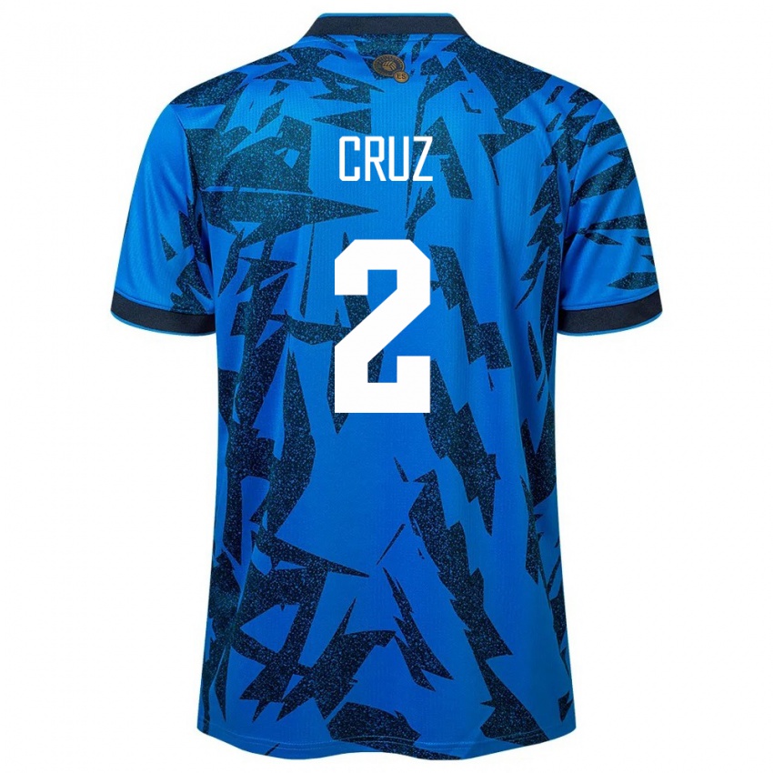 Niño Camiseta El Salvador Melvin Cruz #2 Azul 1ª Equipación 24-26 La Camisa Argentina