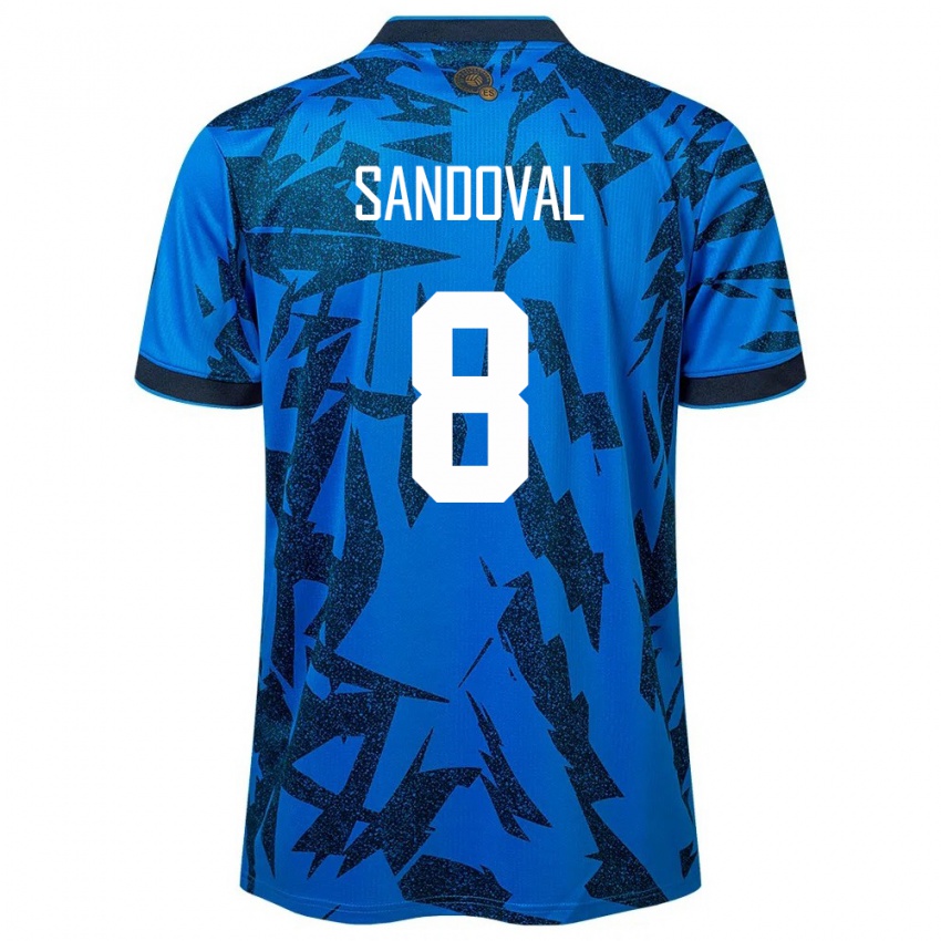 Niño Camiseta El Salvador Emerson Sandoval #8 Azul 1ª Equipación 24-26 La Camisa Argentina