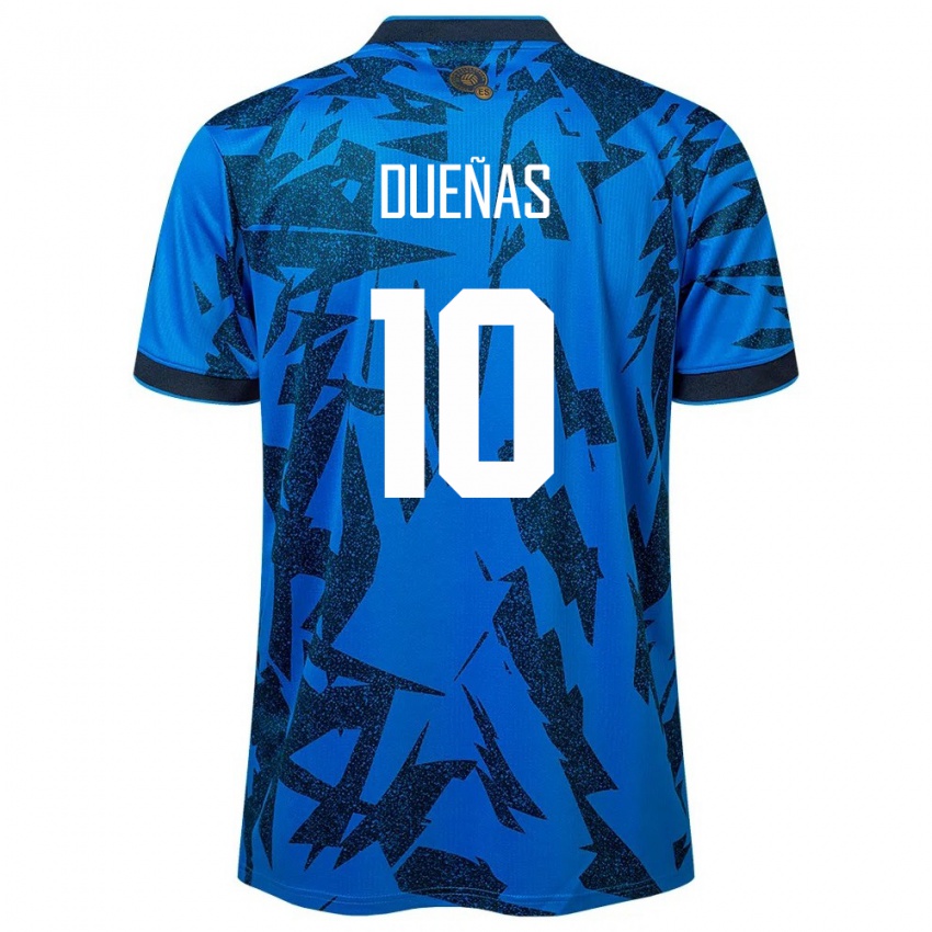 Niño Camiseta El Salvador Enrico Dueñas #10 Azul 1ª Equipación 24-26 La Camisa Argentina