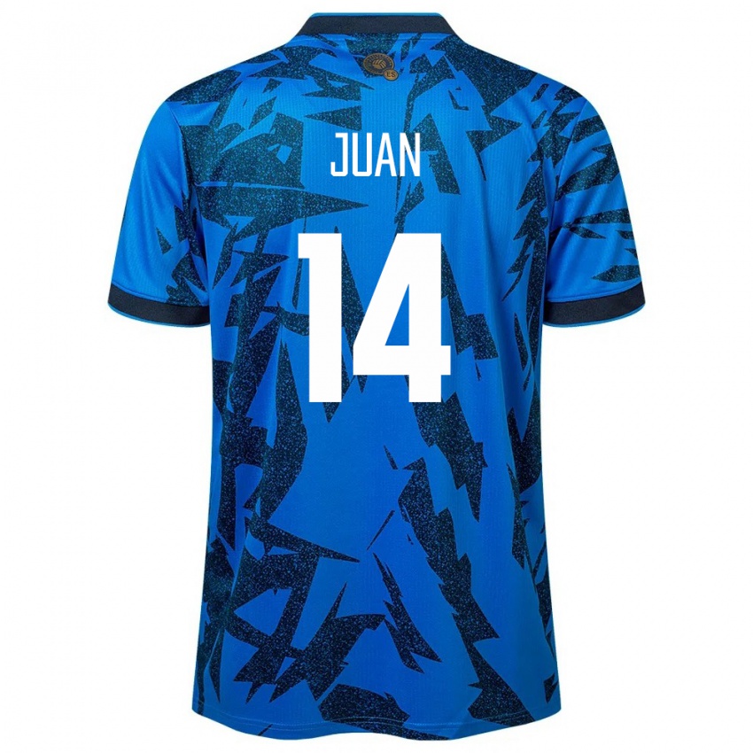 Niño Camiseta El Salvador Juan Sánchez #14 Azul 1ª Equipación 24-26 La Camisa Argentina