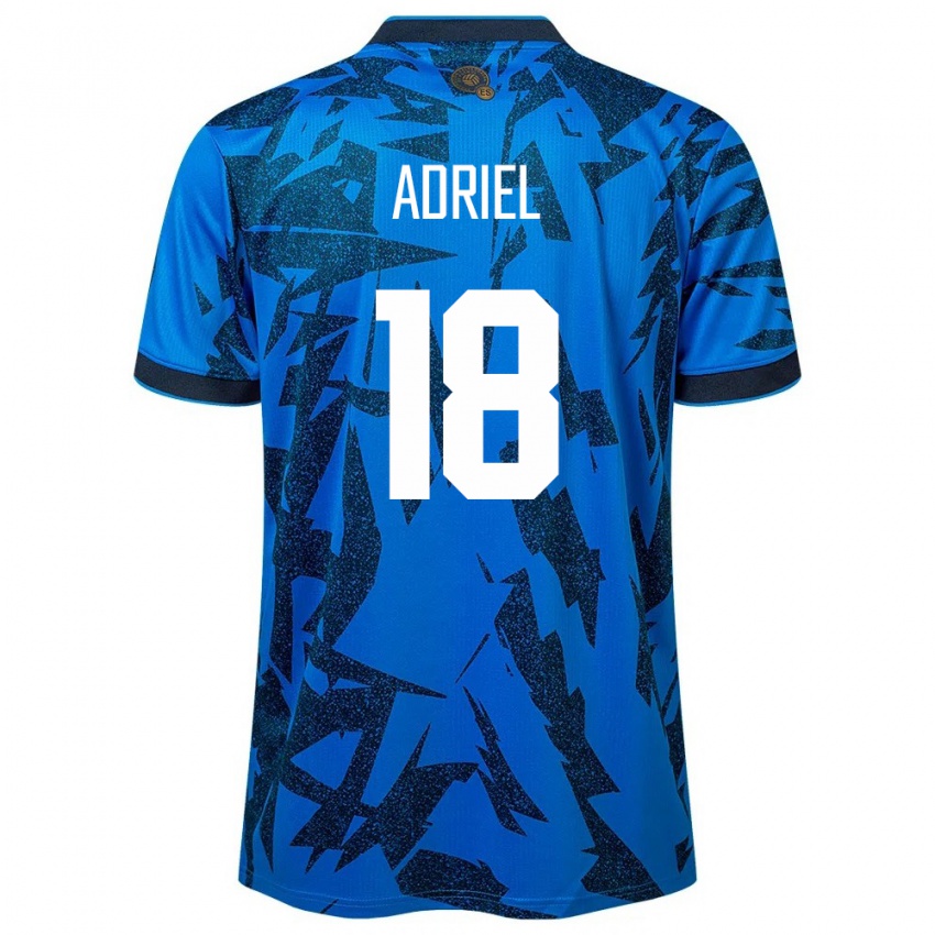 Niño Camiseta El Salvador Adriel Martínez #18 Azul 1ª Equipación 24-26 La Camisa Argentina