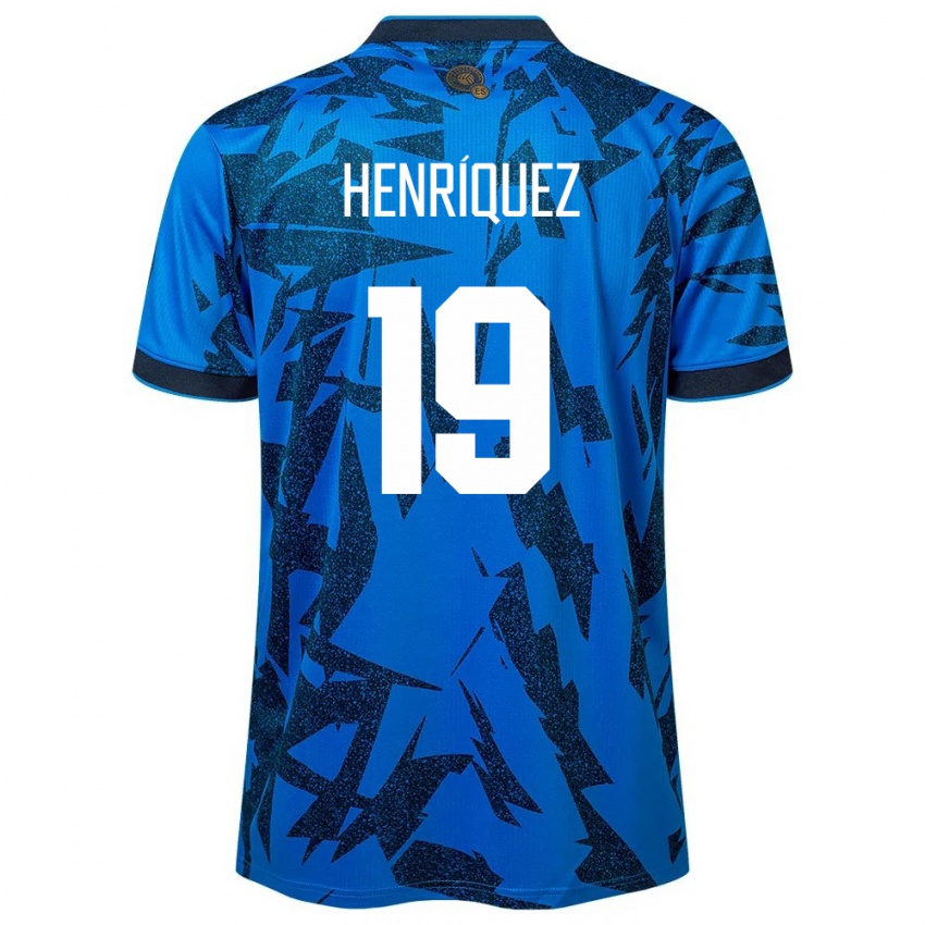 Niño Camiseta El Salvador Alejandro Henríquez #19 Azul 1ª Equipación 24-26 La Camisa Argentina