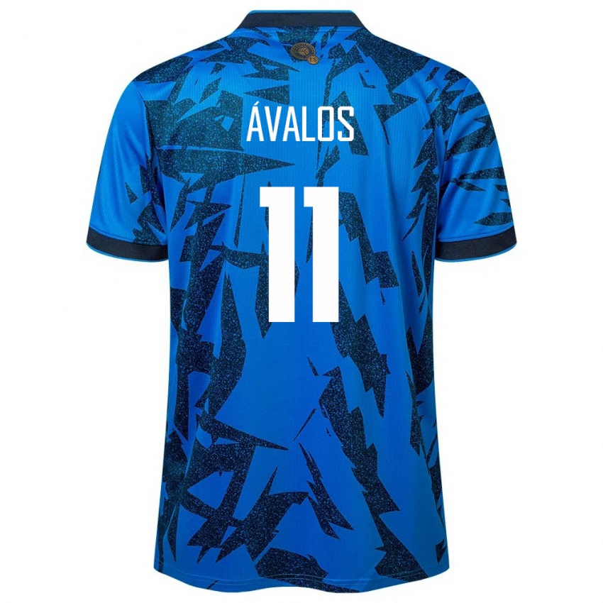 Niño Camiseta El Salvador Raúl Ávalos #11 Azul 1ª Equipación 24-26 La Camisa Argentina