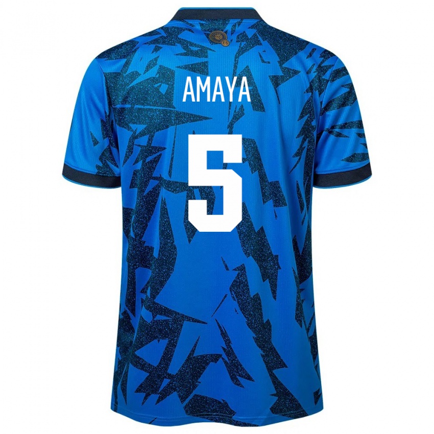 Niño Camiseta El Salvador Nicolle Amaya #5 Azul 1ª Equipación 24-26 La Camisa Argentina