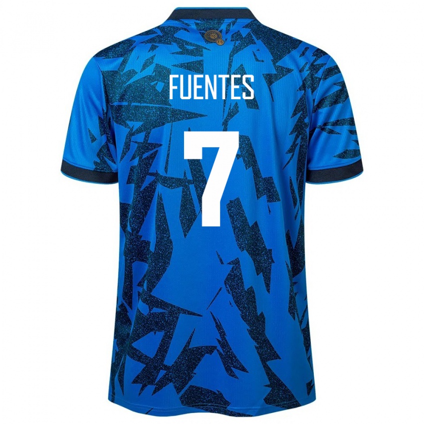 Niño Camiseta El Salvador Danielle Fuentes #7 Azul 1ª Equipación 24-26 La Camisa Argentina
