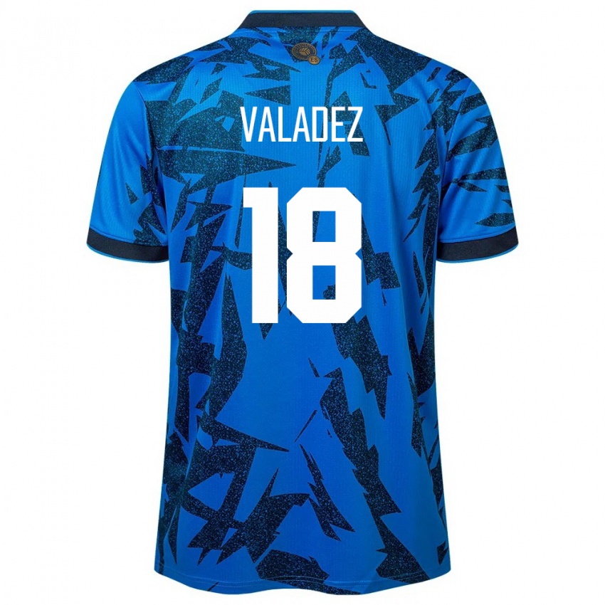 Niño Camiseta El Salvador Samantha Valadez #18 Azul 1ª Equipación 24-26 La Camisa Argentina