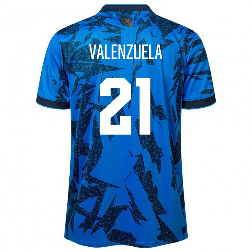 Niño Camiseta El Salvador Ana Valenzuela #21 Azul 1ª Equipación 24-26 La Camisa Argentina