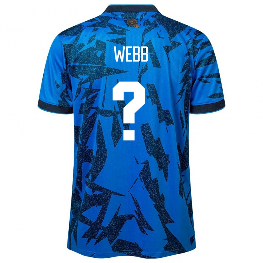 Niño Camiseta El Salvador Ashley Webb #0 Azul 1ª Equipación 24-26 La Camisa Argentina