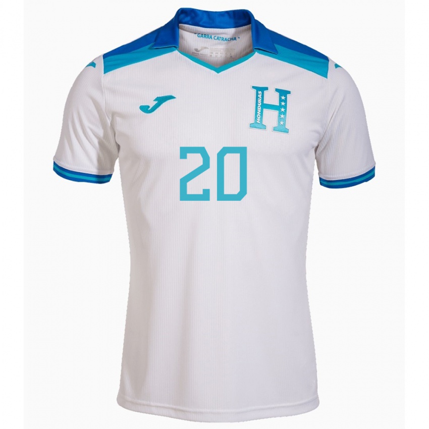 Niño Camiseta Honduras Wesly Decas #20 Blanco 1ª Equipación 24-26 La Camisa Argentina