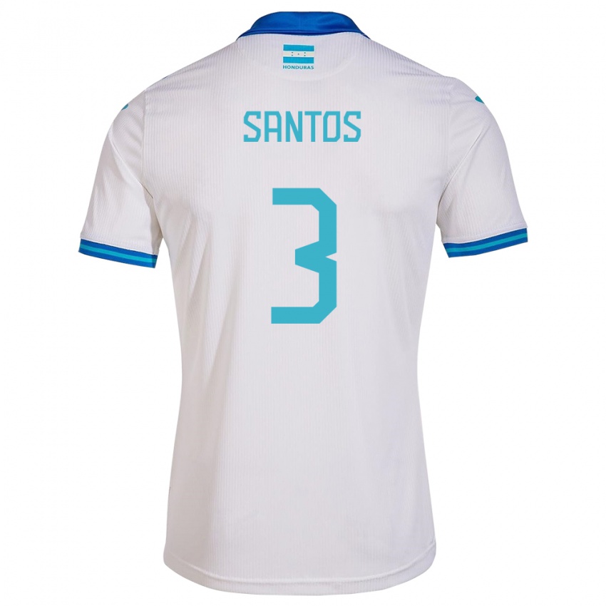 Niño Camiseta Honduras Marcelo Santos #3 Blanco 1ª Equipación 24-26 La Camisa Argentina